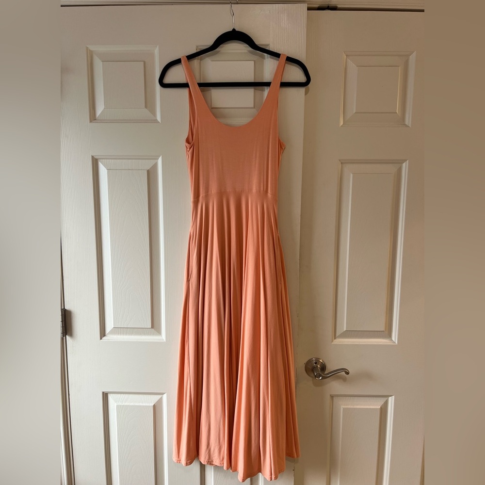 Athleta Santorini mode dress in cactus peach. Size Small tall - Picture 6 of 8